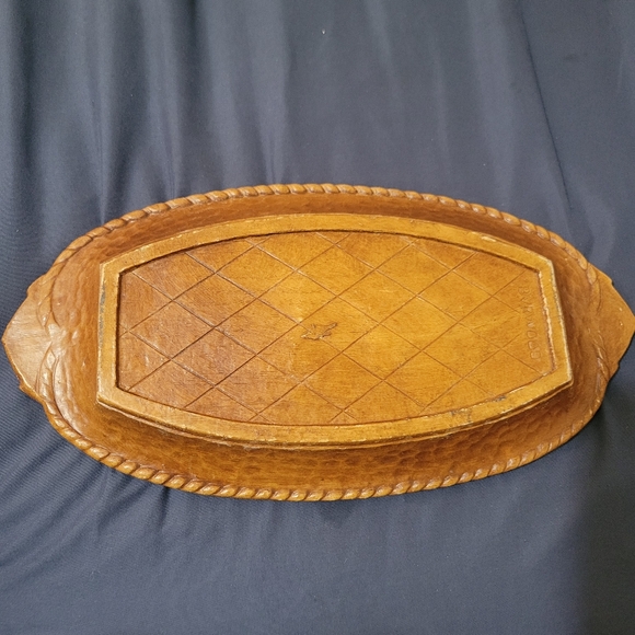 VTG Burwood-Ships Anchors -Nautical Burwood Tray. Composite Platter 12” X 6” - Picture 4 of 6